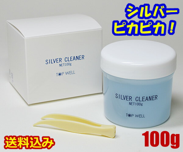 【送料無料】シルバークリーナー 100g 液体 大容量 磨き 洗浄液 シルバーお手入れ ピンセット付 銀 汚れ落とし シルバー クリーナー　ピカピカ　リフレッシュ