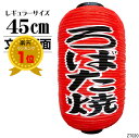 送料無料 提灯 ちょうちん ろばた焼 文字両面 高さ45cm 1個【お祭り・店先・学園祭・ろばた焼き】