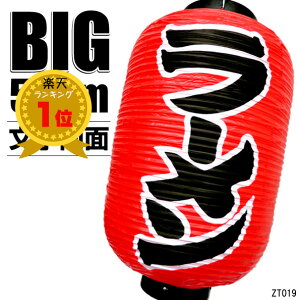 送料無料 大きめ55cm BIG提灯 ちょうちん ラーメン (大) 文字両面 1個【店先・屋台・拉麺・中華そば】