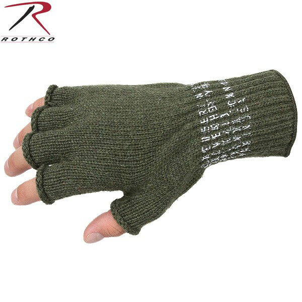 クーポンで最大18%OFF★ROTHCO ロスコ G.I. フィンガレス ウール グローブ オリーブ プリントが入りさりげないミリタリー感がお洒落 暖かさはお墨...