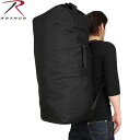 クーポンで最大18%OFF★ROTHCO ロスコ G.I.PLUS コーデュラ ナイロン ダブルストラップ ダッフルバッグ ブラック 3484 大容量の収納力は...