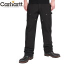 【ワークパンツ】【smtb-MS】【送料無料】【WIP】Carhartt カーハート ダブルニーダックワークパンツ ブラックゆったりとした太めのシルエットワークテイスト溢れるディテール