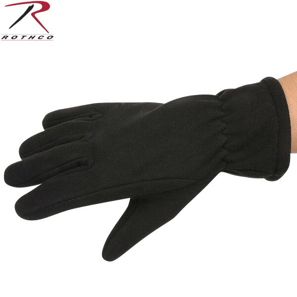 クーポンで最大18%OFF★ROTHCO ロスコ MICRO FLEECE ALL WEATHERグローブ BLACK【3470】軽量で保温性・防風性・透湿性抜...