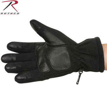 【クーポンで最大18%OFF】ROTHCO ロスコ MICRO FLEECE ALL WEATHERグローブ BLACK【3470】 軽量で保温性・防風性・透湿性抜群 フィンガー部とパーム面に滑りにくいレザーパッチを搭載 WIP メンズ ミリタリー アウトドア セール【T】