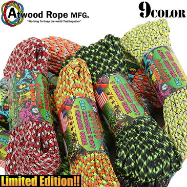 ATWOOD ROPE MFG. アトウッド・ロープ 7Strand 550 パラコード 100FT ZOMBIE EDITION 9色 靴ひも テント タープ ロープ 【クーポン対象外】 ギフト プレゼント WIP メンズ ミリタリー アウトドア 父の日