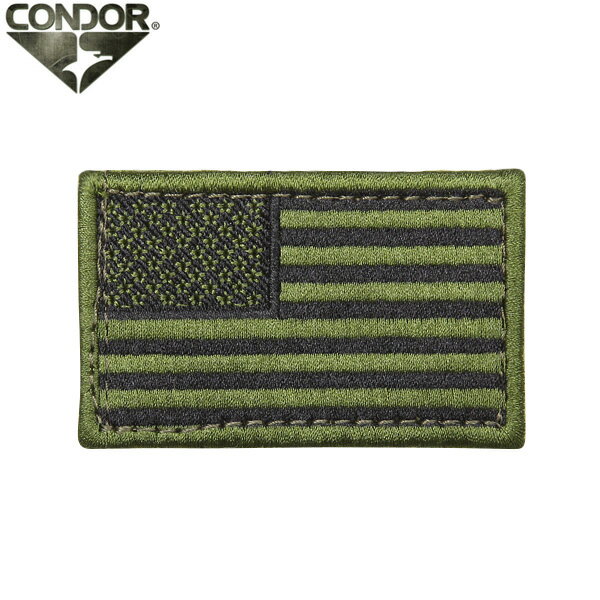 【あす楽】[ミリタリー ワッペン］ CONDOR コンドル U.S. FLAG PATCH （ワッペン） OD【230】キャップ、バッグ、ジャケットなど ベルクロパネルの付いた製品に取り付け可能【クーポン対象外】メンズ ミリタリー アウトドア【T】春 プレゼント ギフト 父の日