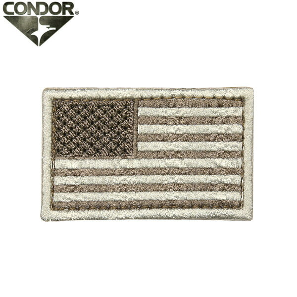 【あす楽】[ミリタリー ワッペン］ CONDOR コンドル U.S. FLAG PATCH （ワッペン） DESERAT【230】キャップ、バッグ、ジャケットなど ベルクロパネルの付いた製品に取り付け可能【クーポン対象外】メンズ ミリタリー アウトドア【T】春 プレゼント ギフト 父の日