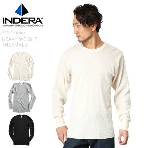 【あす楽】ミリタリー ミリタリーシャツ INDERA INDERA MILLS インデラミルズ インデラ ミルズ 839LS HEAVYWEIGHT サーマル 3色 メンズ インナー 長袖 Tシャツ ワッフル生地 トップス サーマル WIP アウトドアブランド プレゼント クリスマス