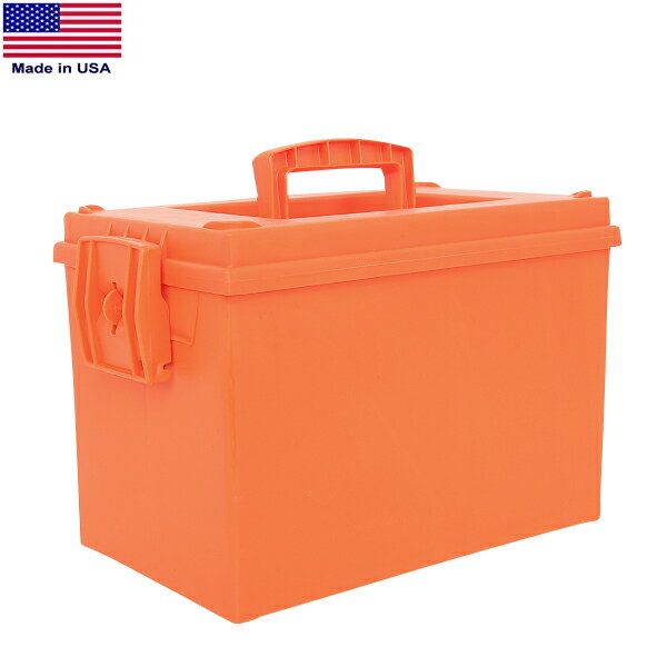 クーポンで最大18%OFF★【あす楽】 Hayes社製 米軍納入 アーモボックス ORANGE Large 肉厚プラスチックに 開閉しやすい片開きタイプ ガレージで工具箱に 部屋の小物入れなど 様々なシーンでご使…