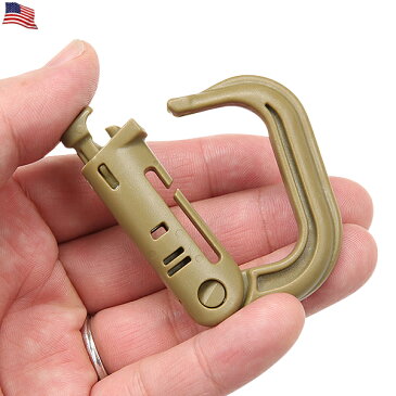 【クーポンで最大1000円OFF】【ネコポス配送可】米軍使用タイプ Grimloc Carabiner (カラビナ) COYOTE 米軍のモールシステムに対応した汎用カラビナ WIP メンズ ミリタリー アウトドア スポーツ セール【T】