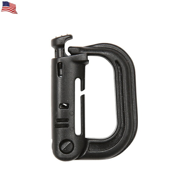 クーポンで最大15%OFF★米軍使用タイプ Grimloc Carabiner (カラビナ) BLACK ミリタリー メンズ アウトドア スポーツ …