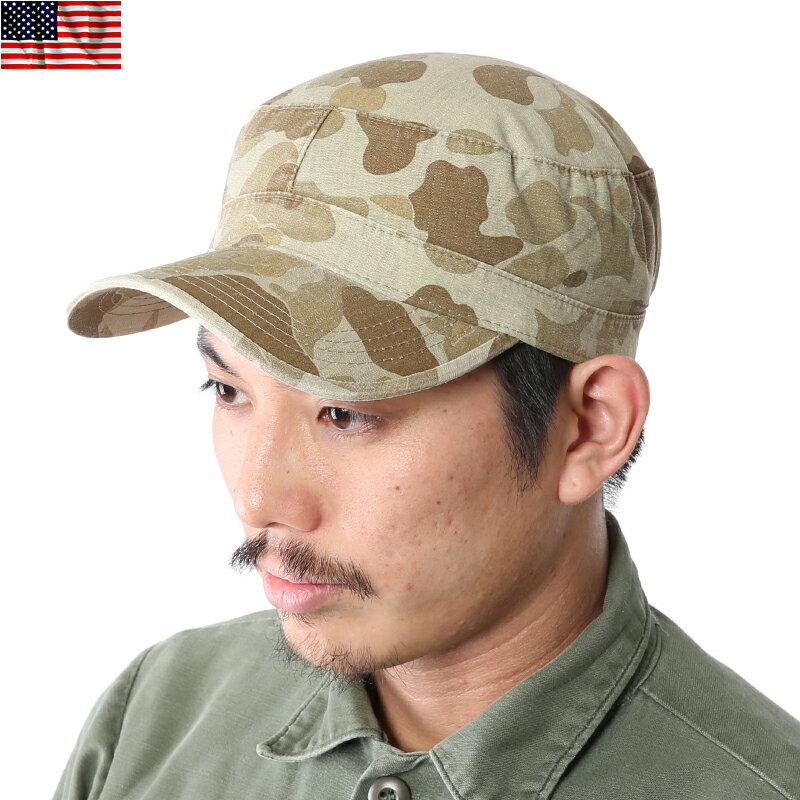 クーポンで最大15%OFF★新品 U.S.M.C. ファティーグキャップ DUCK HUNTER DESERT 米海兵隊仕様の生地をコットン生地で再現 ダックハンターカモと呼ばれるカモフラパターン 迷彩 メンズ ミリタリー アウトドア セール【T】WAIPER sale 送料無料 春 父の日