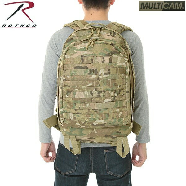 クーポンで最大15%OFF★ROTHCO ロスコ 米軍 G.I. PLUS MOLLE 3DAY ASSAULT リュック MULTICAM【40125】カモフラ カモ柄 メンズ ミリタリー アウトドア バックパック バッグ セール【T】WAIPER 送料無料 sale 父の日