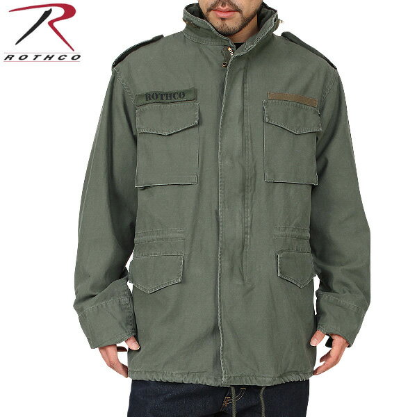 クーポンで最大15%OFF★[M-65] ROTHCO ロスコ VINTAGE M-65ジャケット OLIVE 長年着込んだ雰囲気を 見事に再現しています！ U.S.ミリタリー名品中の名品 ROTHCO ロスコ M-65 メンズ ミリタリー アウトドア セール【T】WAIPER 送料無料 sale 父の日