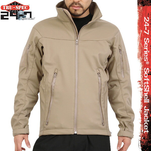 TRU-SPEC トゥルースペック 24-7 SERIES TACTICAL SOFTSHELL ジャケット Coyote 【2459】 スーパーファインフリース素材使用 【クーポン対象外】 WIP メンズ ミリタリー アウトドア キャッシュレス 5％還元 新生活応援 衣替え