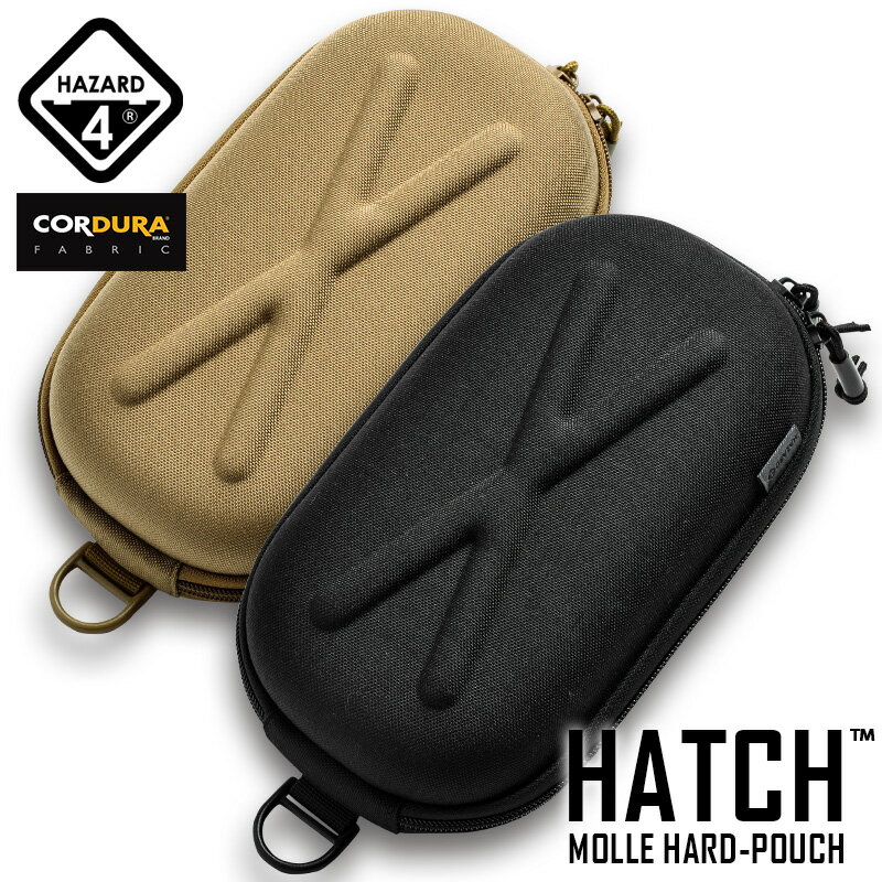 楽天ミリタリーショップWAIPERクーポンで最大15％OFF★HAZARD4 ハザード4 HATCH MOLLE HARD-POUCH（ハッチ モール ハードポーチ） BLACK/COYOTE ミリタリー サバイバルゲーム バッグ PALSシステム CORDURA®ナイロン 収納 メンズ ミリタリー アウトドア ブランド セール【T】送料無料 sale 父の日