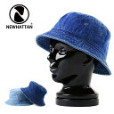 クーポンで最大15%OFF★NEWHATTAN ニューハッタン Bucket Hat Denim #1530 メンズ メンズ ミリタリー アウトドア【T】WAI...