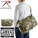 クーポンで最大18%OFF★ROTHCO ロスコ ヴィンテージウォッシュド キャンバスメッセンジャーバッグ WOODLAND CAMO【9748】ROTHCO ...