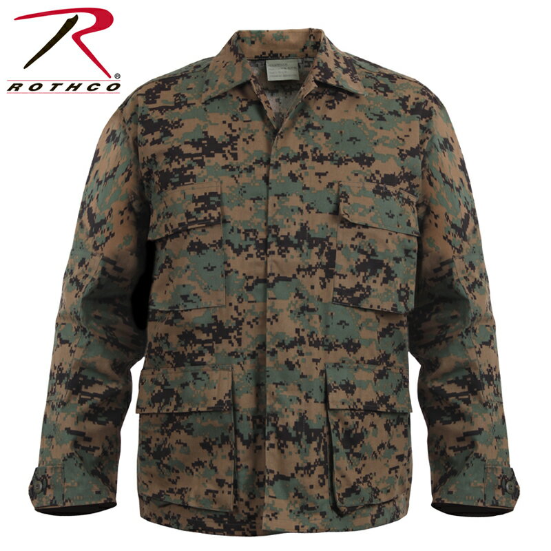 クーポンで最大15%OFF★ROTHCO ロスコ DIGITAL CAMO BDU シャツジャケット 8690 Woodland Digital Camo ミリタリー トップス タクティカル サバイバルゲーム アウトドア ウッドランドデジタルカモ 迷彩 カモフラ メンズ【T】送料無料 セール sale 父の日