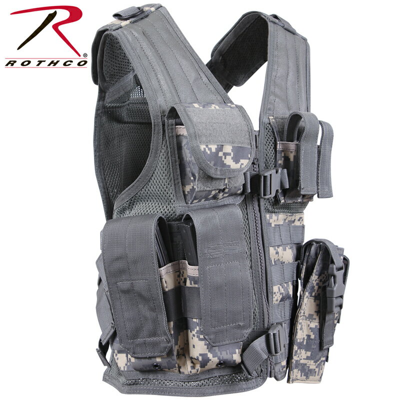 クーポンで最大18%OFF★ROTHCO ロスコ キッズ TACTICAL CROSS DRAW ベスト 5598 ACU Digital Camo キッズ ジ...