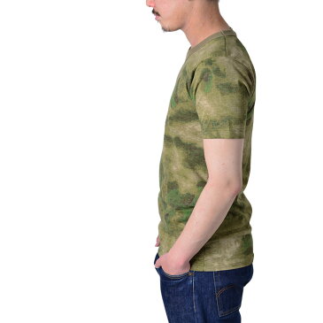 ROTHCO ロスコ MADE IN U.S.A. A-TACS CAMO トレーニング用Tシャツ 半袖 クルーネック ミリタリー トップス インナー Tシャツ プリントT 迷彩 カモフラージュ カモフラ MADE IN U.S.A. アメリカ製 WIP メンズ ミリタリー ミリタリーシャツ 春 アウトドアブランド 父の日