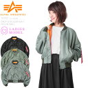 【あす楽】今だけ25%OFF★ALPHA INDUSTRIES アルファインダストリーズ TA7037 レディース DROP SHOULDER MA-1 フライトジャケット NYLON TWILL【T】【クーポン対象外】 秋 冬