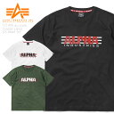 クーポンで最大15 OFF★【あす楽】ALPHA INDUSTRIES アルファインダストリーズ TC1400 半袖クルーネックTシャツ CLASSIC LOGO【T】｜メンズ ミリタリー カットソー アメカジ ロゴ ワンポイント コットン ブランド 黒 白 秋 冬 送料無料 セール sale