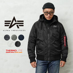 アルファインダストリーズ アウター メンズ 【あす楽】今なら35%OFF★ALPHA INDUSTRIES アルファインダストリーズ TA1672 THERMOLITE フーデッドリブ ジャケット【T】【クーポン対象外】｜メンズ アウター ミリタリー 中綿 大きいサイズ おしゃれ 秋 冬