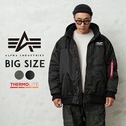 アルファインダストリーズ ジャケット メンズ 【あす楽】今なら35%OFF★ALPHA INDUSTRIES アルファインダストリーズ TA1672 THERMOLITE フーデッドリブ ジャケット BIGサイズ【3L～5Lサイズ】【T】【クーポン対象外】 秋 冬