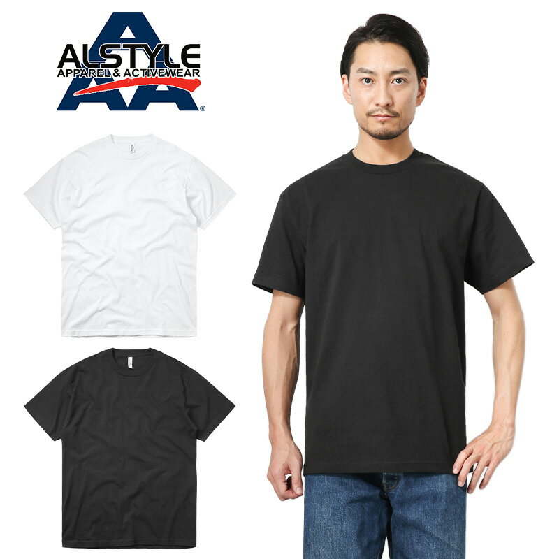 クーポンで最大15%OFF★【メーカー取次】【S～XLサイズ】ALSTYLE アルスタイル 1301 アダルト S/S クルーネックTシャツ / メンズ レディース トップス インナー カットソー 半袖 シンプル 無地 ゆったり 大きいサイズ 白 黒 アウトドアブランド【T】セール 送料無料 sale