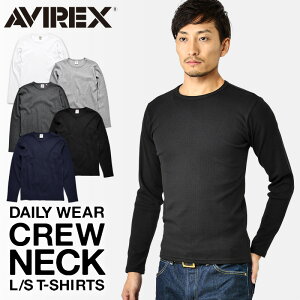 AVIREX アビレックス ミリタリーシャツ ミリタリー デイリー メンズ avirex 長袖 Tシャツ クルーネック 6153481 WIP 【クーポン対象外】 アウトドアブランド セール 【T】