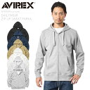 ポイント10倍!AVIREX アビレックス 6193594 デイリーウエア ジップアップ スウェットパーカー【クーポン対象外】【7839931003】【T】|メンズ 裏毛 アメカジ ミリタリー カジュアル ブランド 定番 フード付き トップス レイヤード ジャケット おしゃれ ギフト