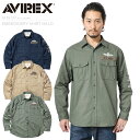 【最短即日発送】AVIREX アビレックス 6195137 EMBROIDERYシャツ / カーキシャツ HALO(High Altitude Low Open...