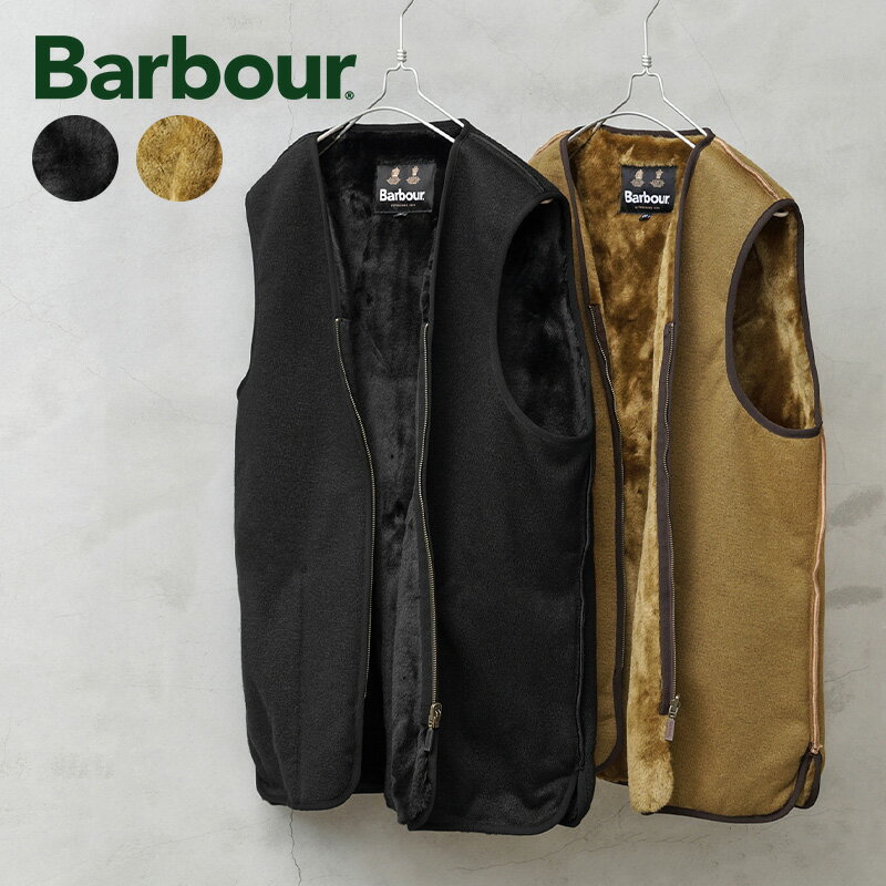 楽天ミリタリーショップWAIPERクーポンで最大15％OFF★【あす楽】 Barbour バブアー MLI0035 フロントジップ FUR LINER（ファー ライナー）【7933955019】【Sx】【T】｜フリース ボア ベスト チョッキ 保温 装着 ジップアップ おしゃれ かわいい ブランド 秋 冬 送料無料 セール sale