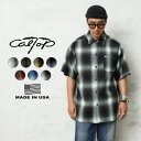 【最短即日発送】★Cal Top キャルトップ CLTP2000S PLAID S/S SHIRT プラッド オンブレチェック シャツ MADE IN USA【T】【クーポン対象外】|メンズ 半袖シャツ トップス 大きいサイズ ネルシャツ 柄シャツ カジュアル ブランド おしゃれ ギフト