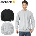 楽天ミリタリーショップWAIPERクーポンで最大15％OFF★【あす楽】 Carhartt カーハート K124 ミッドウェイト クルーネック スウェットシャツ【T】｜トレーナー ヘビーオンス メンズ おしゃれ ストリート ブランド アメカジ ワークスタイル 無地 WAIPER 春 送料無料 セール sale