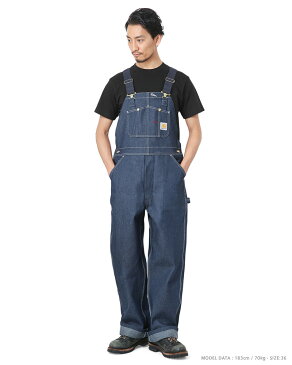 店内20％OFF◆Carhartt カーハート R08 BIB OVERALL DENIM ビブ オーバーオール デニム / ワークパンツ 丈夫 サスペンダー ボトムス オールインワン WIP メンズ ミリタリー キャッシュレス 5％還元【クリスマス プレゼント ギフト】