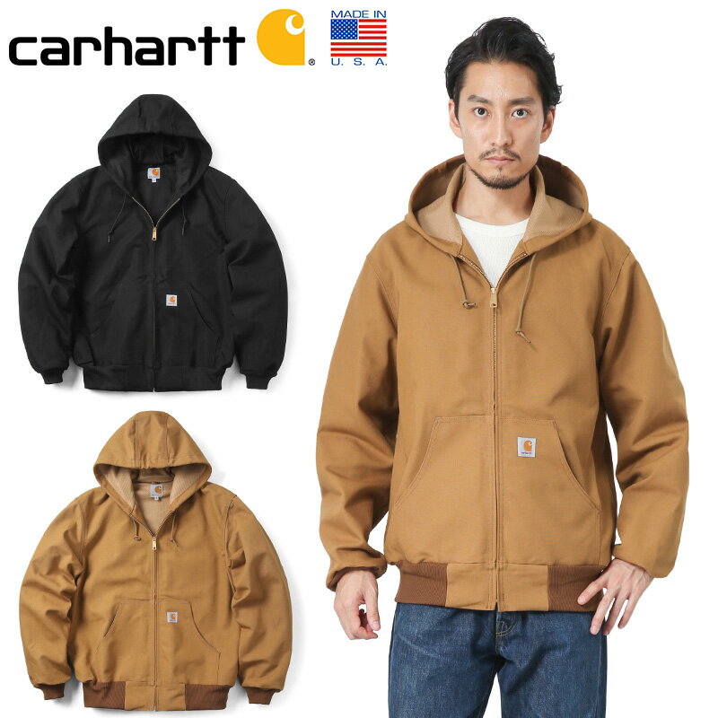 クーポンで最大15%OFF★ Carhartt カーハート CRHTT-J131 THERMAL LINED ACTIVE JACKET パーカー MADE IN USA｜ パーカー アウター アメカジ ストリート スケーター 防寒 大きめ ビッグサイズ メンズ レディース おしゃれ ブランド 秋 冬 父の日