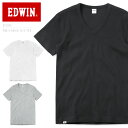 エドウイン Tシャツ メンズ 【あす楽】今なら40%OFF★メンズ Tシャツ / EDWIN エドウィン ET5935 デイリーウェア RIB Vネック 半袖 Tシャツ【T】 / トップス カジュアル 無地 消臭 ストレッチ リブ アウトドアブランド【クーポン対象外】 秋 冬 プレゼント ギフト