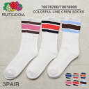 【最短即日発送】クーポンで最大18%OFF★FRUIT OF THE LOOM フルーツオブザルーム C.FTL カラフルライン クルーソックス 3足セット【T...