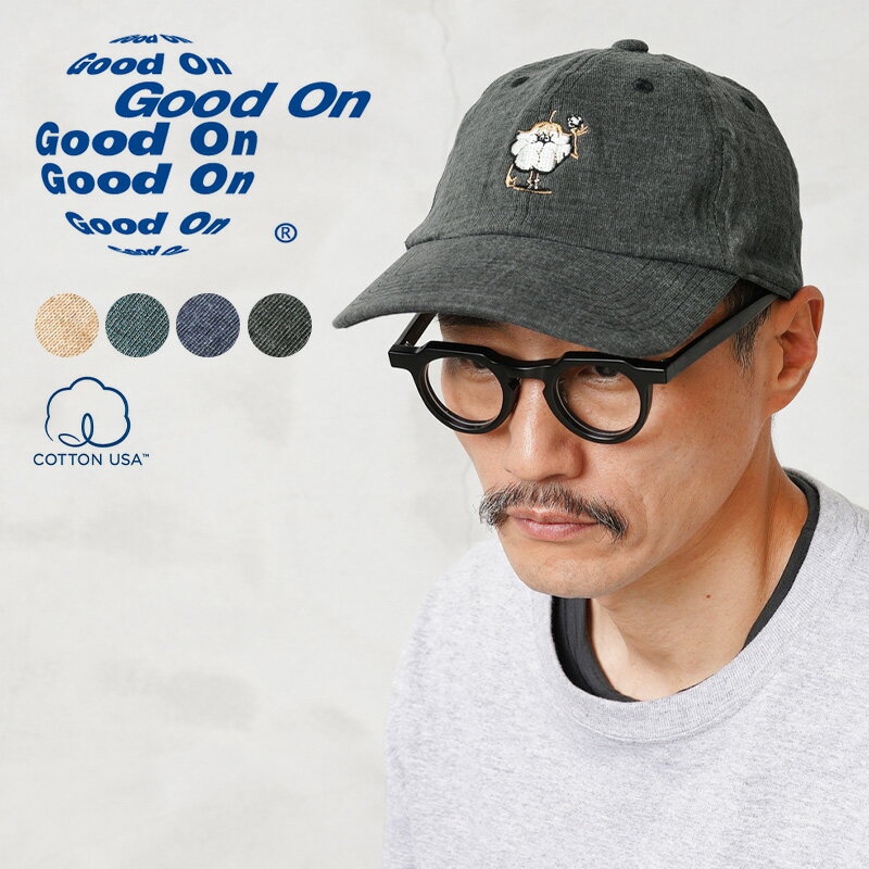 クーポンで最大15 OFF★【あす楽】 Good On グッドオン GOGD-2204 COTTON MONSTER CAP キャップ【Sx】【T】｜ベースボールキャップ 帽子 メンズ レディース USAコットン アジャスター付き ピグメントダイ キャラクター ロゴ 刺繍 顔料染め 送料無料 セール sale