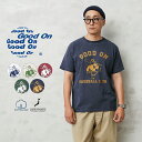 【あす楽】クーポンで最大15 OFF★ Good On グッドオン OLSS-1255 S/S ”GOOD ON BASEBALL CLUB” クルーネックTシャツ 日本製【T】｜メンズ 半袖Tシャツ プリントTシャツ アメカジ 古着風 ブランド ファッション ネイティブジャパニーズ 秋 冬 送料無料 セール sale