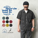 【あす楽】Good On グッドオン GOST-1605 S/S オープンシャツ 日本製【Sx】【T】｜メンズ レディース トップス 半袖 オープンカラーシャツ 米綿 USAコットン アメカジ カジュアル 無地 ブランド おしゃれ 顔料染め ピグメント染め 大きいサイズ