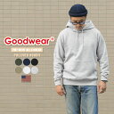 クーポンで最大15%OFF★ Goodwear グッドウェア 2W7-0519 USAコットン プルオーバー パーカー｜スウェットパーカー フーディー フード メンズ トップス 綿100% コットン 12オンス ヘビーオンス ブランド おしゃれ 大きいサイズ 黒 白 グレー 秋 冬