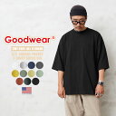 クーポンで最大15 OFF★【あす楽】メンズ Tシャツ｜Goodwear グッドウェア 2W7-2501 USAコットン S/S 四角ポケット Tシャツ SUPER BIG【T】｜トップス カジュアル 無地 半袖 ポケTEE くすみカラー 大きいサイズ ビッグシルエット