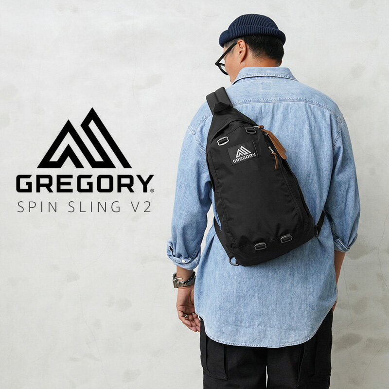 グレゴリー ボディバッグ メンズ クーポンで最大15%OFF★【あす楽】GREGORY グレゴリー SPIN SLING V2 スピンスリング スリングバッグ / ボディバッグ【T】｜メンズ カバン ショルダーバッグ 斜めがけ ナイロン 黒 ブラック 通勤 通学 かっこいい おしゃれ アウトドア ブランド 送料無料 セール sale 父の日