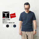 【最短即日発送】Hanes ヘインズ HM1-T102 BEEFY-T ビーフィー リブ S/S Vネック Tシャツ【クーポン対象外】【T】|パックTシャツ メ...