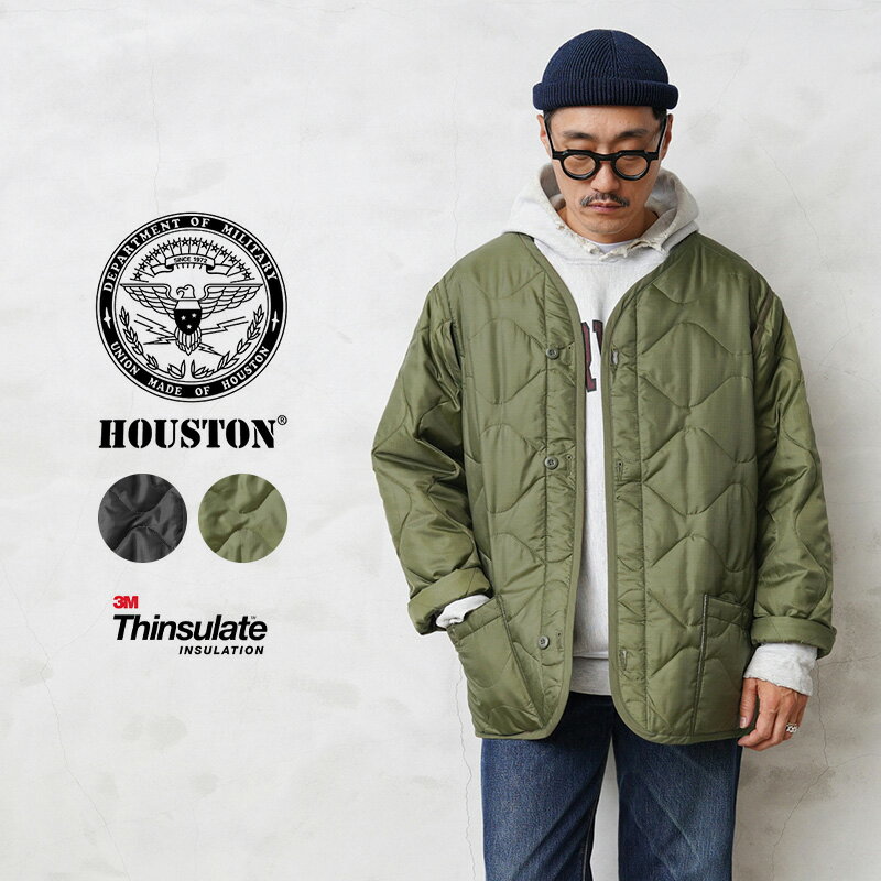 HOUSTON コート メンズ クーポンで最大15%OFF★HOUSTON ヒューストン 50909 M-65フィールドジャケット THINSULATE（シンサレート）ライナー【T】｜キルティングライナー ライナージャケット メンズ アウター 防寒 保温 中綿 秋 冬 送料無料 セール sale 父の日