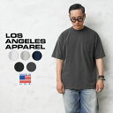 LOS ANGELES APPAREL ロサンゼルスアパレル 1809GD 6.5oz ガーメントダイ ショートスリーブ ポケットTシャツ MADE IN USA｜メンズ 半袖 無地 大きいサイズ ボックスシルエット アメリカ製 ブランド おしゃれ