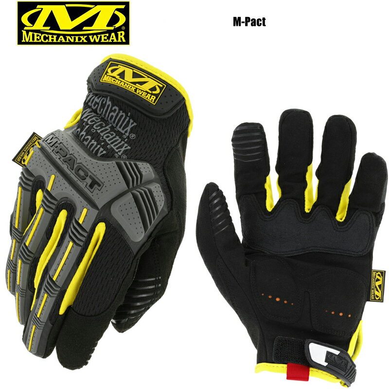 クーポンで最大15%OFF★【あす楽】 MechanixWear メカニックスウェア M-Pact Glove エムパクト グローブ YELLOW MPT-01【T】 ｜手袋 メンズ アウトドア キャンプ 作業 バイク 自転車 メカニック メンテナンス 丈夫 ブランド おしゃれ 送料無料 セール sale 父の日